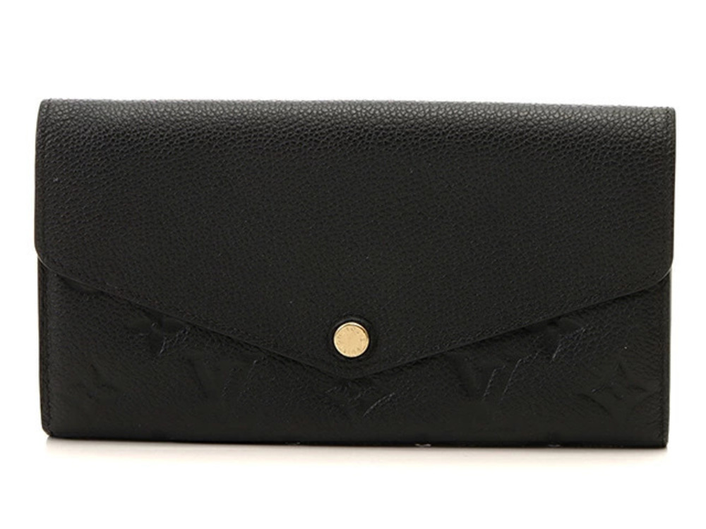 LOUIS VUITTON Portefeuille Sarah Long Wallet Monogram Empreinte Noir Black
